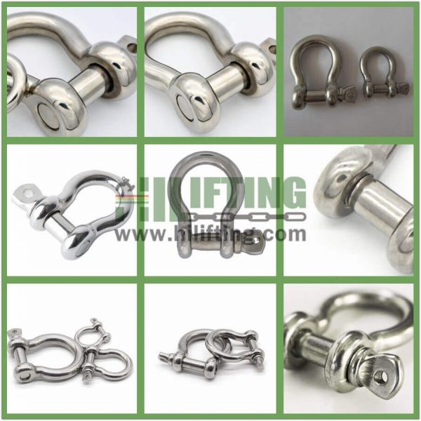 Aisi Screw Pin Stainless Steel Bow Shackle Hilifting