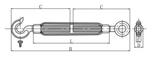 Malleable Iron Commercial Type Turnbuckle