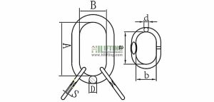 G80 European Type Master Link Assembly 6 G80 European Welded Master Link Assembly Sketch