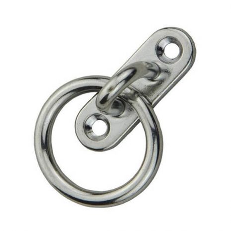 Stainless Steel 316 Oblong Pad Eye Plate with Ring