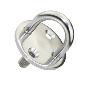 Stainless Steel 316 Round Eye Plate With Thread Stud