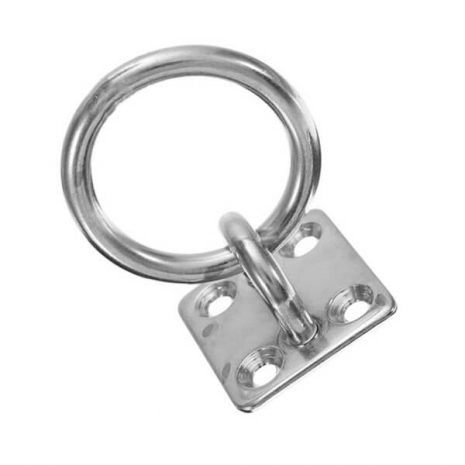 Stainless Steel 316 Square Eye Plate with Ring