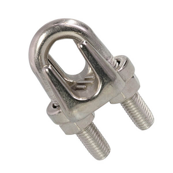 2x 4mm Stainless Steel 316 Marine Grade Wire Rope Bulldog Grips – Rigging Clips