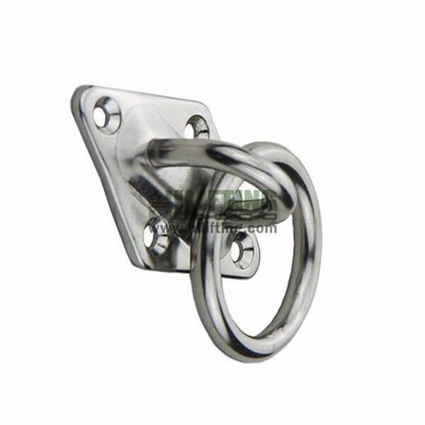 Stainless Steel Diamond Pad Eye Plate With Ring