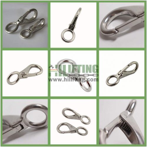 STAINLESS STEEL QUICK RELEASE ATTACH SWIVEL EYE SNAP HOOK SHACKLE SIZE 2 Marine 30369 P