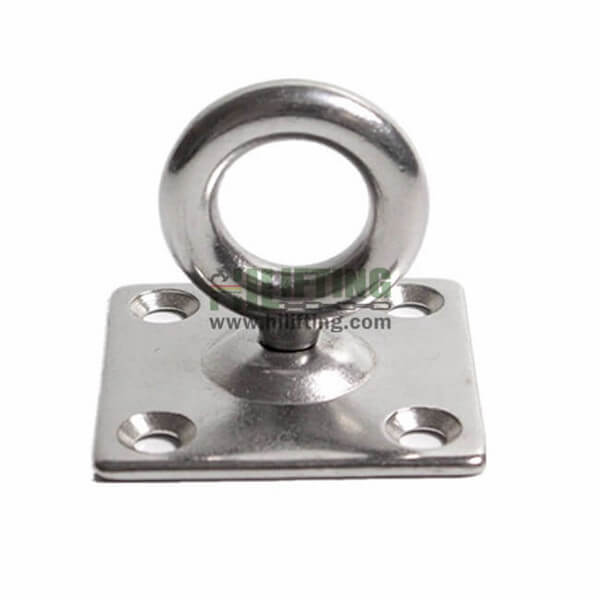 Stainless Steel Square Eye Pad Plate with Swivel Ring