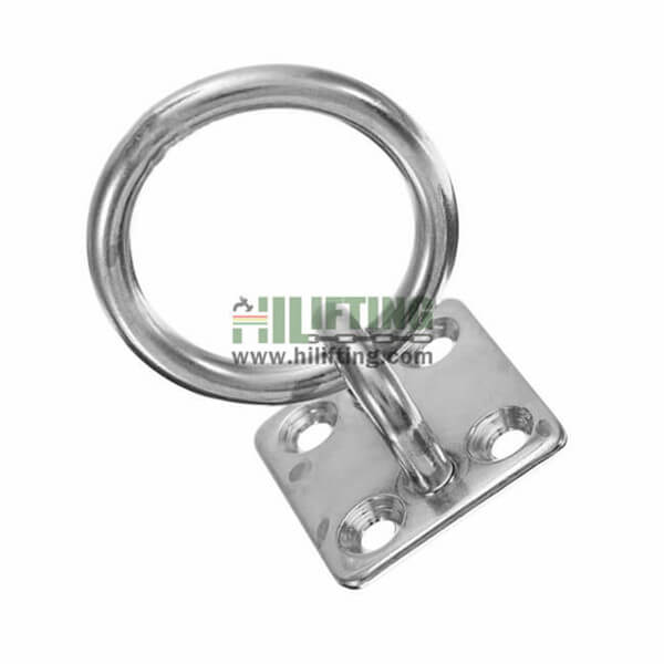 Stainless Steel Square Eye Plate with Ring