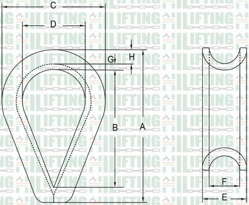 US Heavy Duty Wire Rope Thimble G414 Supplier - Hilifting