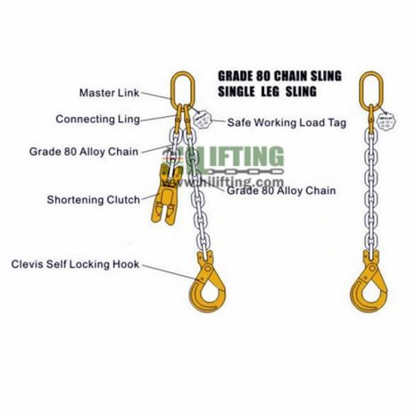 Grade 8 Single Leg Chain Slings