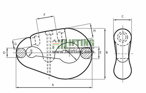 Pear Link Shackle Sketch